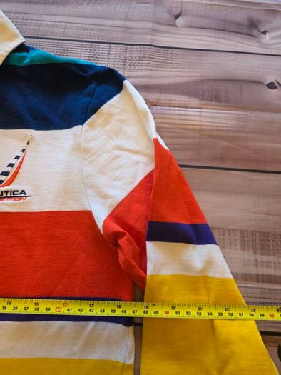 Vintage Nautica Men's Rugby Shirt Size Small