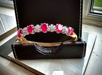 925 Silver Bracelet with Gold plating