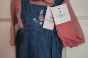 Girls M&amp;S Peter Rabbit Denim Dress Set 6-9mths