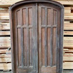 Antique Double Oak Door with Frame