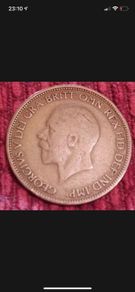 1929 King George V Half Penny Coin