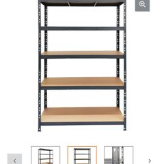 5 Shelf MDF & Steel Shelving unit (H)1800mm (W)1200mm (D)400mm