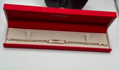 Preloved 9ct yellow gold identity bracelet