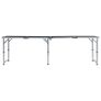 Foldable Camping Table Grey Aluminium 240x60 cm Image 3