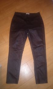 womens faux leather trousers