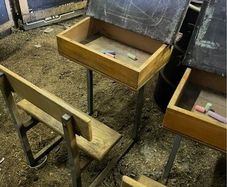 2 Old school desks