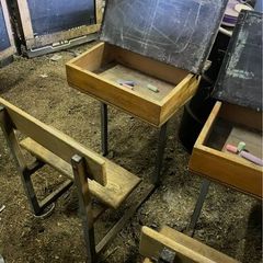 2 Old school desks