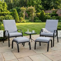 Reclining Lounger Bistro Set with Ottoman, Very Comfortable