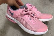 Nike Light Pink &amp; Grey Air Max Athletic Sneakers - Breathable Mesh Running Shoes