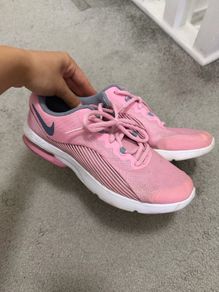 Nike Light Pink & Grey Air Max Athletic Sneakers - Breathable Mesh Running Shoes