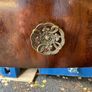 Vintage Queen Anne Style Mahogany Demilune Side/Hall Table with Drawer Image 3