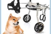 Pet Dog Wheelchair Hind Legs Rehabilitation Aid, Medium Size, 2 Wheels Adjustable, Light weight Aluminum, for Aging, Disable, Injured, Arthritis, Weak Dog/Cat