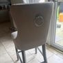 Two high Stools beige colour Image 2