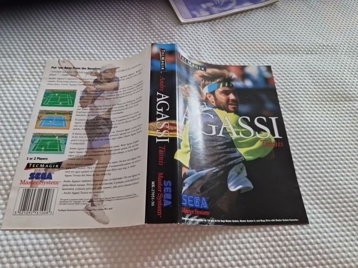 Andre  Agassi Tennis Sega Master System Arcade Retro Games Original