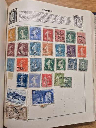 stamp album with stamps of the world
