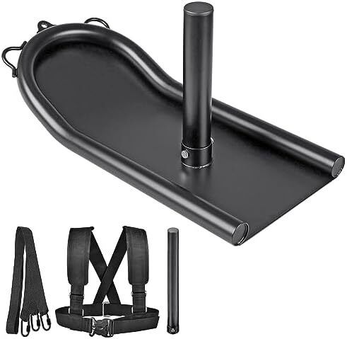Weight Sledge for Workout and Fitness Strength Training - For Athletic Exercises, Speed Improvement, Easy Through Obstacles, Suitable for 1" Weight Plate