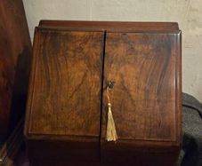 Antique Victorian Walnut Stationery Box