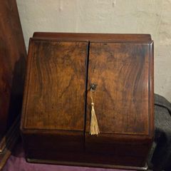 Antique Victorian Walnut Stationery Box
