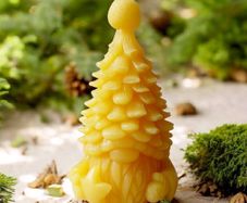 Beeswax Gnome candle | Gnome with Christmas tree hat | Non-toxic & Eco-Friendly | Natural Eco-Friendly Holiday Decor | Rustic Winter Gift