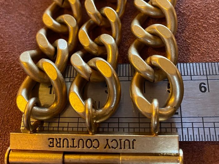NWOT JUICY COUTURE Super Funky Matt Gold-Tone Chunky 3 Tier Chain Bracelet - 75% Discount
