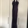 100% Silk Warehouse Purple Maxi Debs Long Dress - Size UK 10 Image 3
