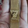 Vintage gold plated metal mesh bracelet. Image 4