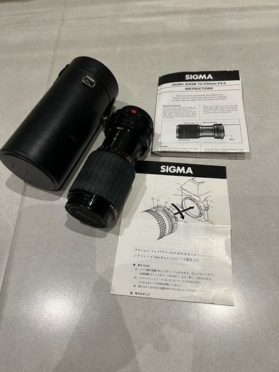 1984 Canon AE-1 Program Film Camera + Sigma zoom lens +Vivitar flash