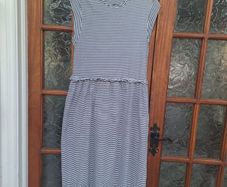 Long Gallery pin stripe dress with pockets