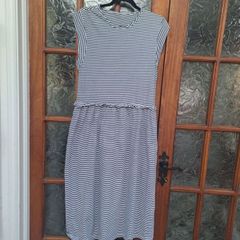 Long Gallery pin stripe dress with pockets