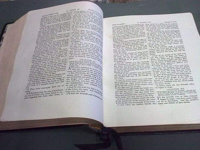 Large leather bound Bible from Dr. Durdin Charity Carlow