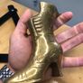 Vintage Solid Brass Shoe Figurine Image 5