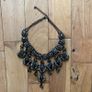 Statement Black silver effect necklace- Edwardian style Image 6
