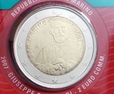 San Marino 2 Euro Brilliant Uncirculated Coin 2007 - Giuseppe Garibaldi