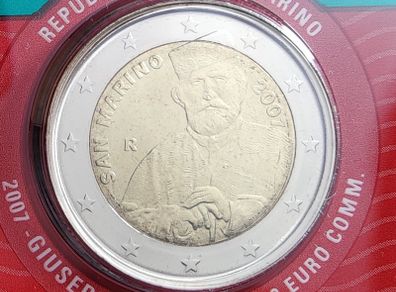 San Marino 2 Euro Brilliant Uncirculated Coin 2007 - Giuseppe Garibaldi
