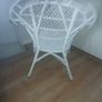 Wicker armchair white Image 3