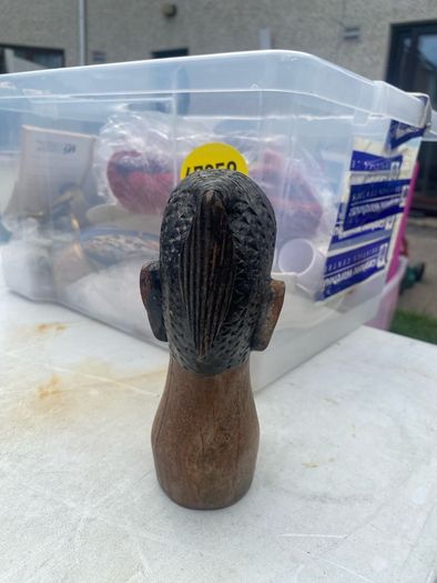Wooden Head. Some Hairline Cracks