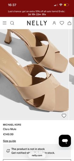 Michael Kors Clara Mule UK4 (worn only once)