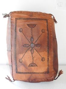 Vintage retro mortician ethnic pouffe