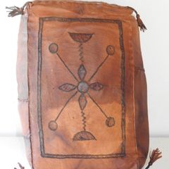 Vintage retro mortician ethnic pouffe