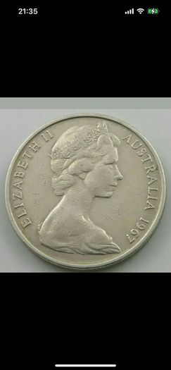Australia, Elizabeth II, 20 Cents, coin 1967.
