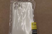 IP 11 Phone Case /Pearl White with silver edge