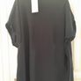 Plus Size Black cotton V Neck Tunic Image 2