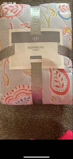 Bnwt grey bedspread double size