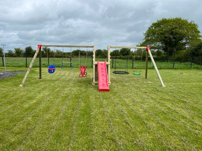 Swings and slide