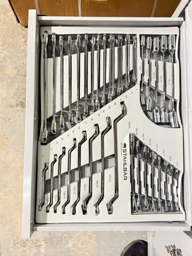 41" Stahlbar 7 Drawer Tool Box - Fully Loaded With Tools + Side Cabinet