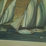 Elegant Framed Sailing Boat Artwork Large Statement Piece 64cm x 54cm Image 5