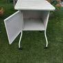 Metal side cabinet, painted white, D18 Image 2