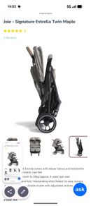 Joie Estrella Double Pram / Stroller Maple Colour
