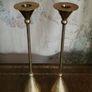 Mid-century brass candlesticks Image 3
