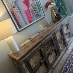 Beautiful rustic recycled wood sideboard with storage within